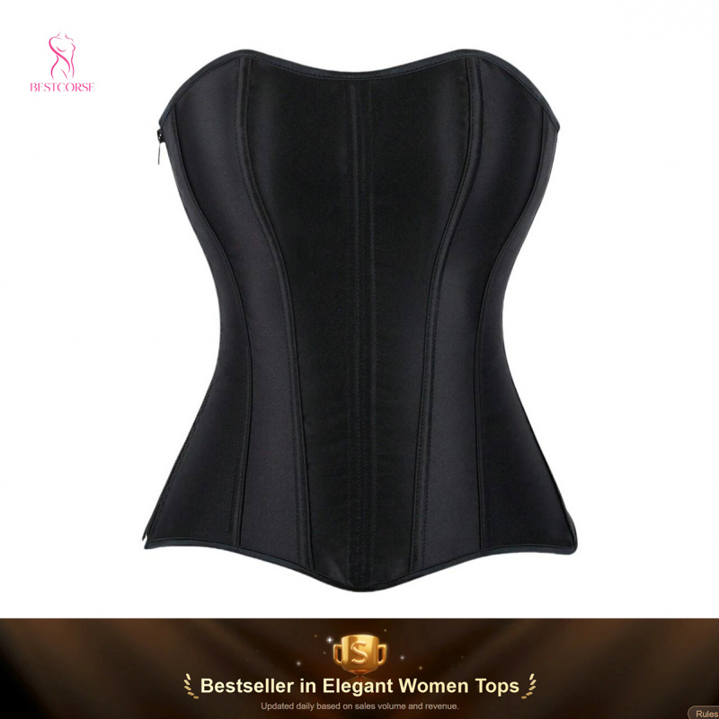 Boning Corset Steel - XXS Side Zipper Long Corset Top