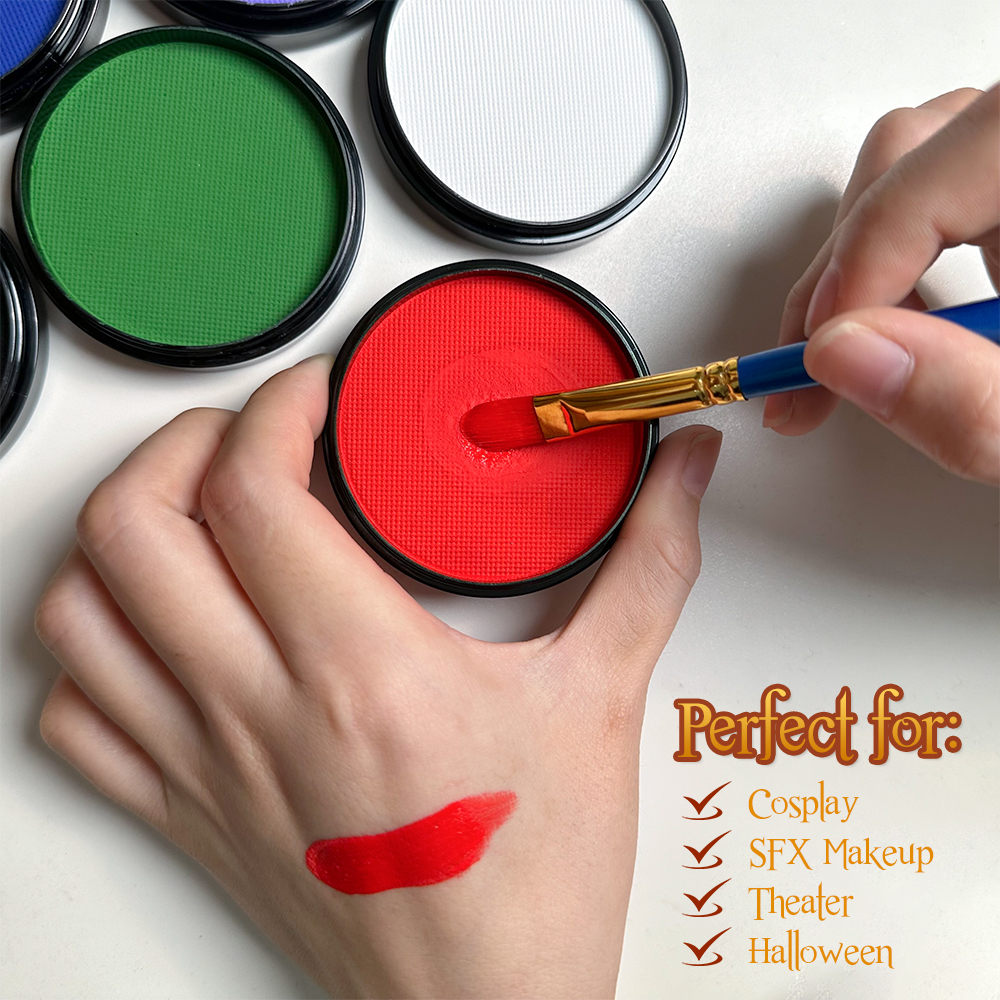 6 Colors Water Activated Face  - مراجعة Cosplay Prop Paint وسعره