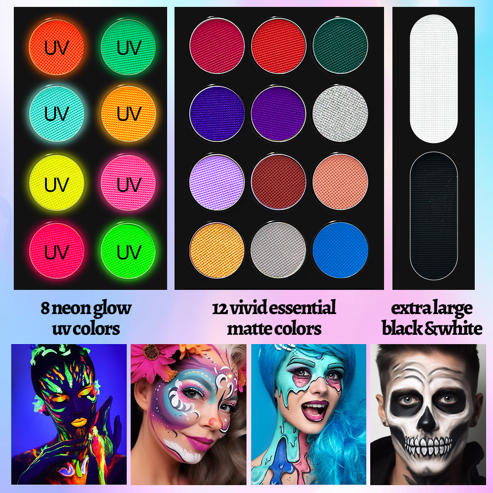 22 Color Face Body Painting Ki - مراجعة Cosplay Prop Paint وسعره