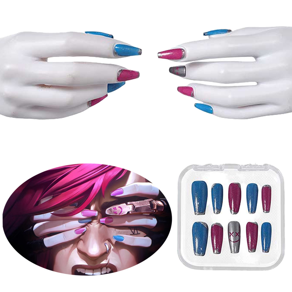 Jinx Nail Beauty Cosplay  Mani - مراجعة Cosplay Prop Blueprints وسعره