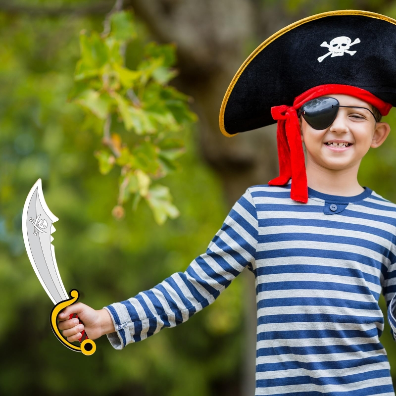 16pcs Kids Wooden Pirate Theme - مراجعة Cosplay Prop Painting وسعره