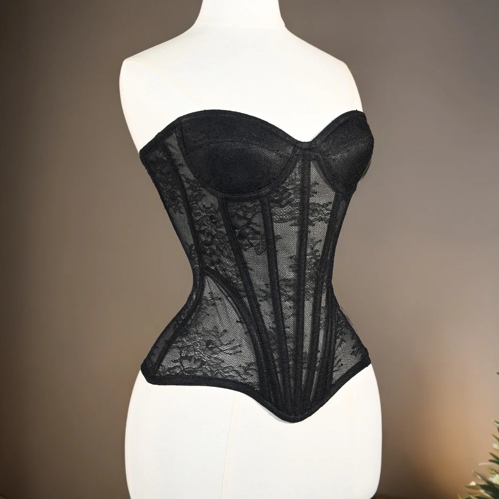 Women Mesh Corset Busiter Over - مراجعة Boning Corset Steel وسعره