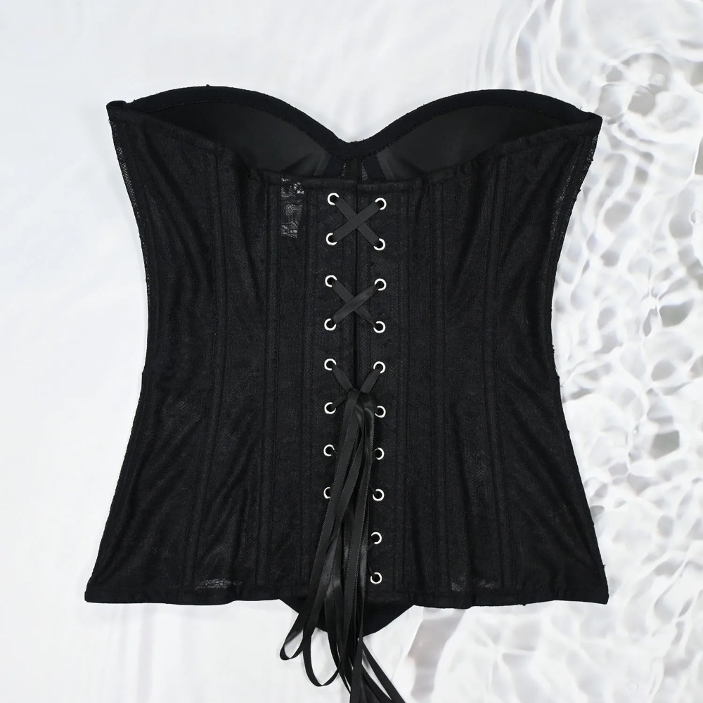 Women Mesh Corset Busiter Over - مراجعة Boning Corset Steel وسعره