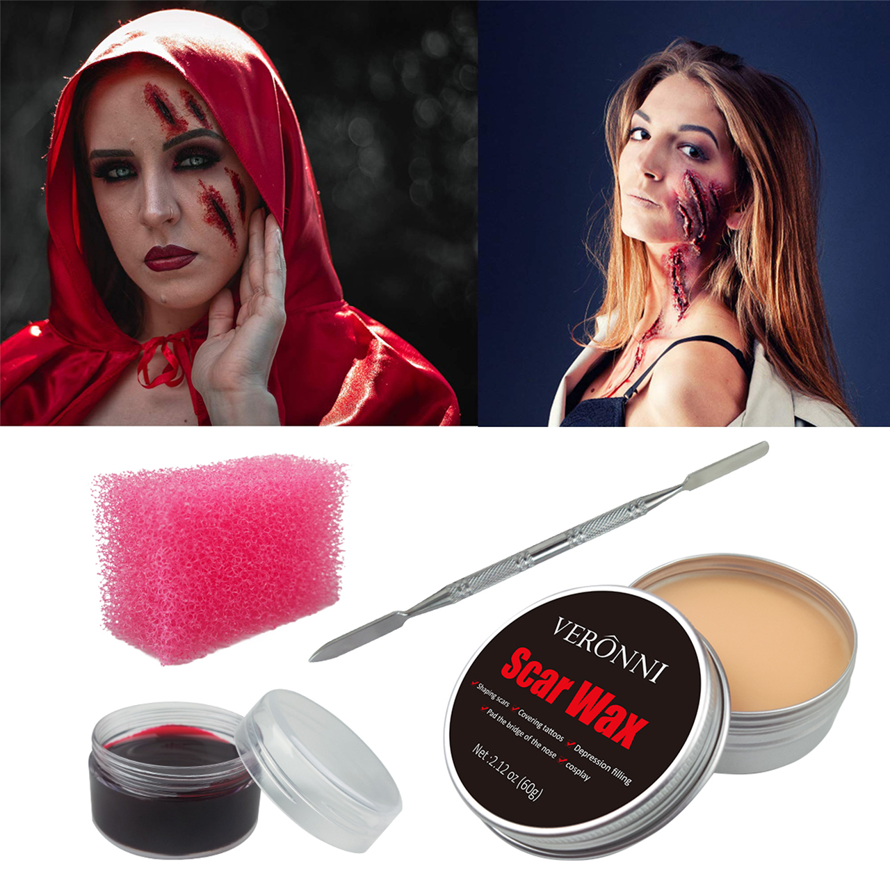 VERONNI SFX Makeup Kit Scars W - مراجعة Body Paint Sfx وسعره