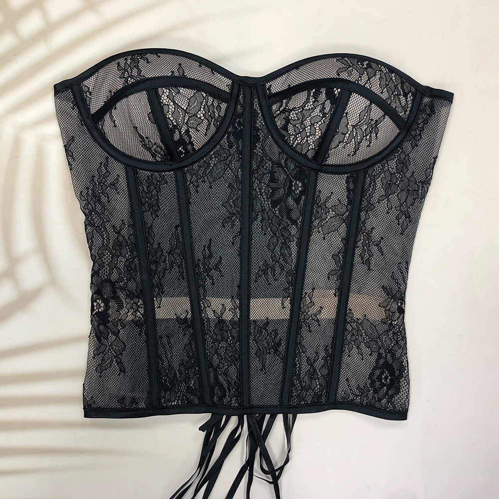 Steel Bone Korset Woman Hollow - مراجعة Boning Corset Steel وسعره