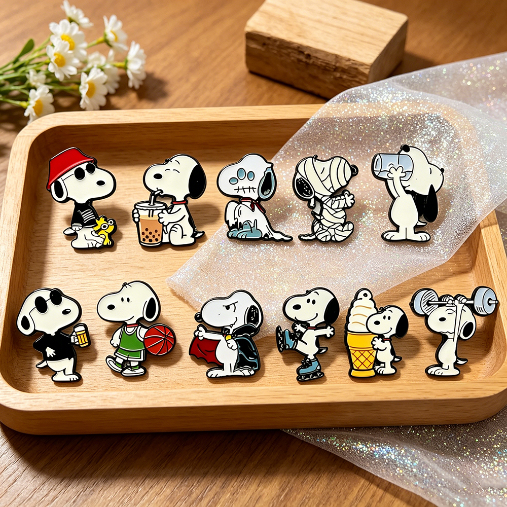 8/10/11pcs Puppy Dog Enamel Pi - مراجعة Cosplay Prop Bag وسعره