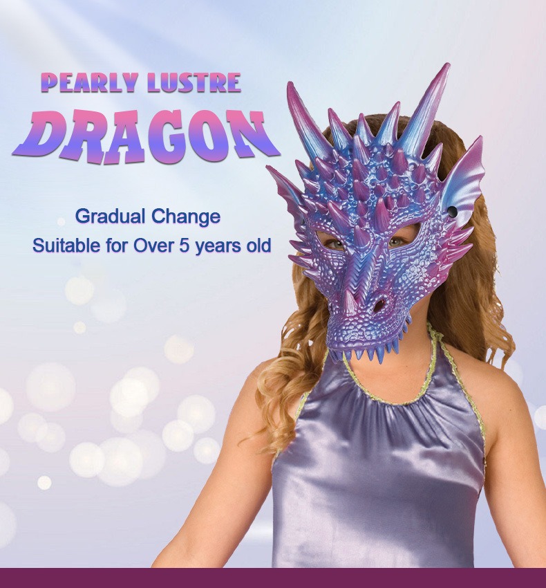 Pearl Blue Dragon Mask 3D Prin - مراجعة Cosplay Prop Blueprints وسعره