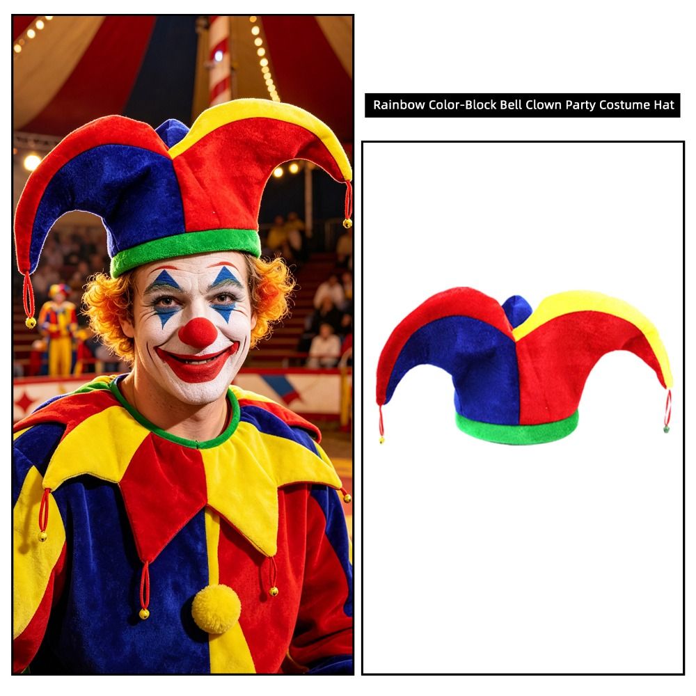 Cap Prop Multicolor Clown Hat  - مراجعة Cosplay Prop Pattern وسعره