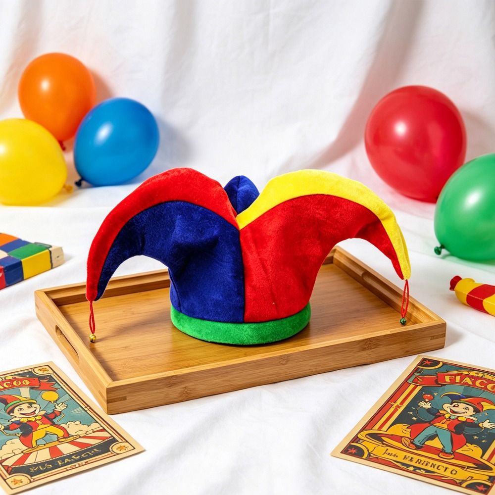 Cap Prop Multicolor Clown Hat  - مراجعة Cosplay Prop Pattern وسعره