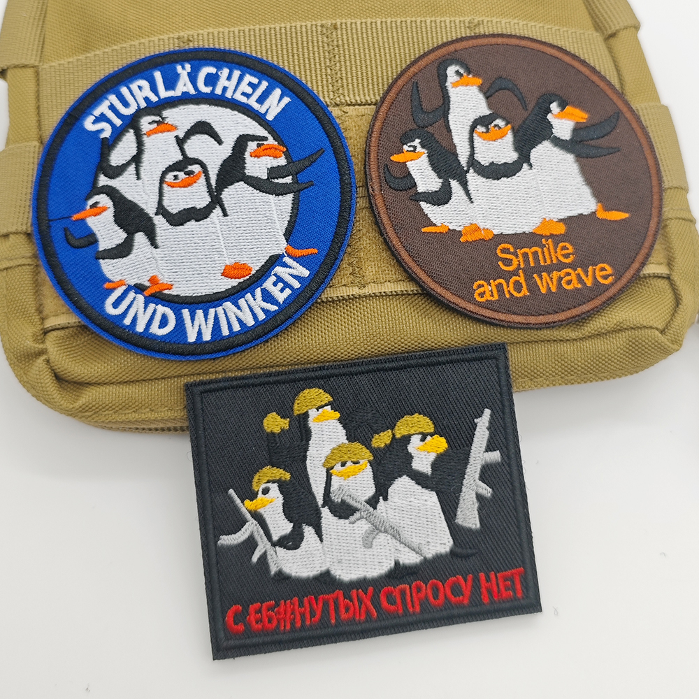 Novelty Cartoon Penguin Embroi - مراجعة Velcro Hook Loop وسعره