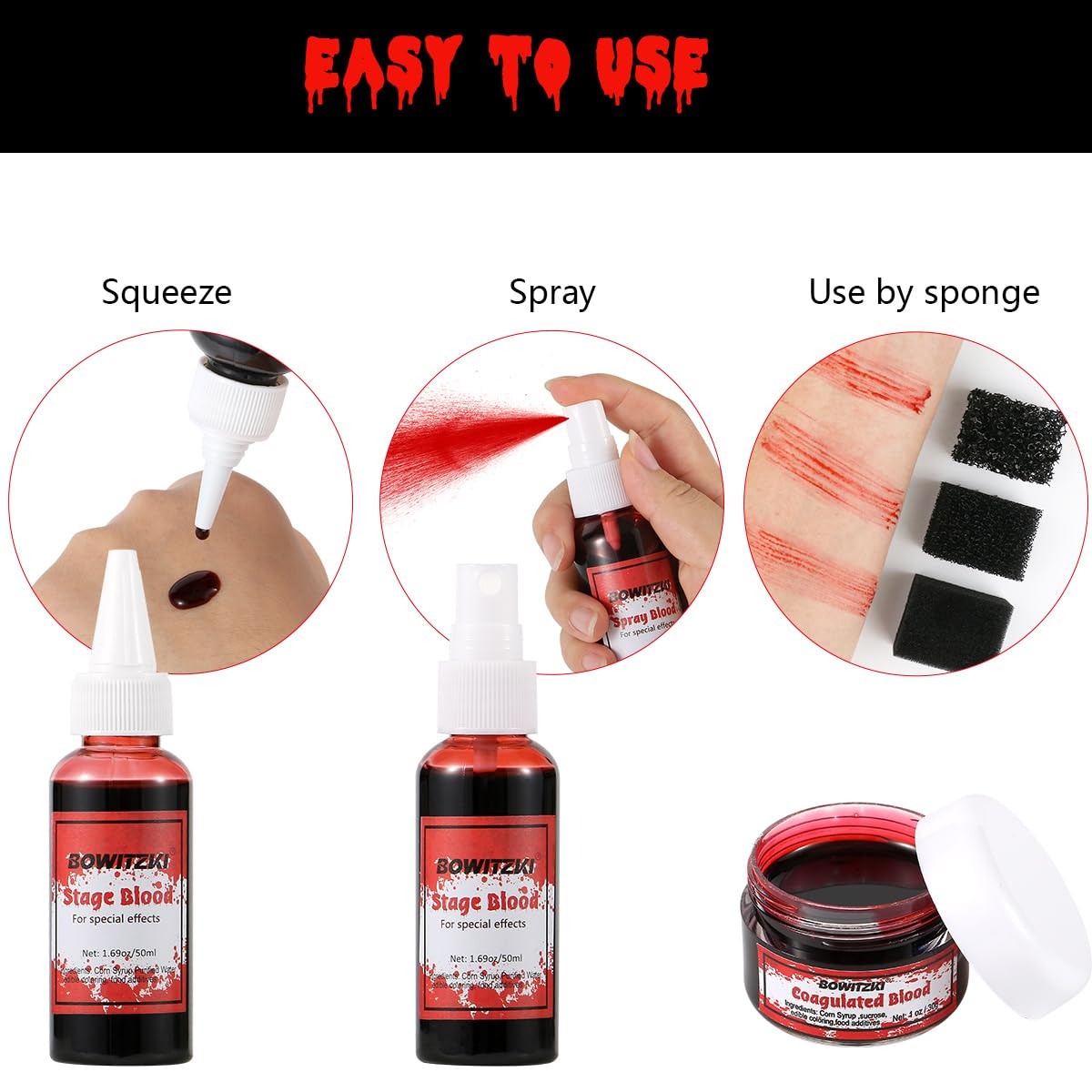 Bowitzki Fake Blood 3PCS Stage - مراجعة Body Paint Sfx وسعره