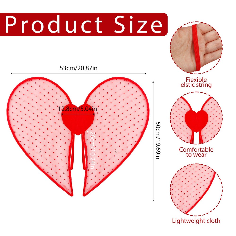 Organza Material Heart Wings C - مراجعة Cosplay Prop Designer وسعره