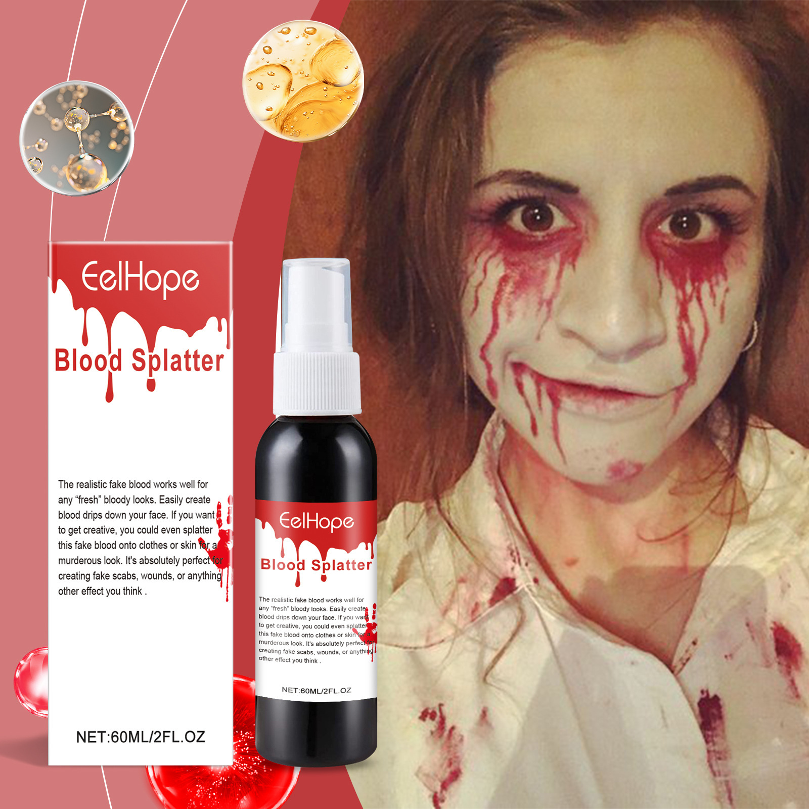 Halloween Emulation Fake Blood - مراجعة Cosplay Prop Paint وسعره