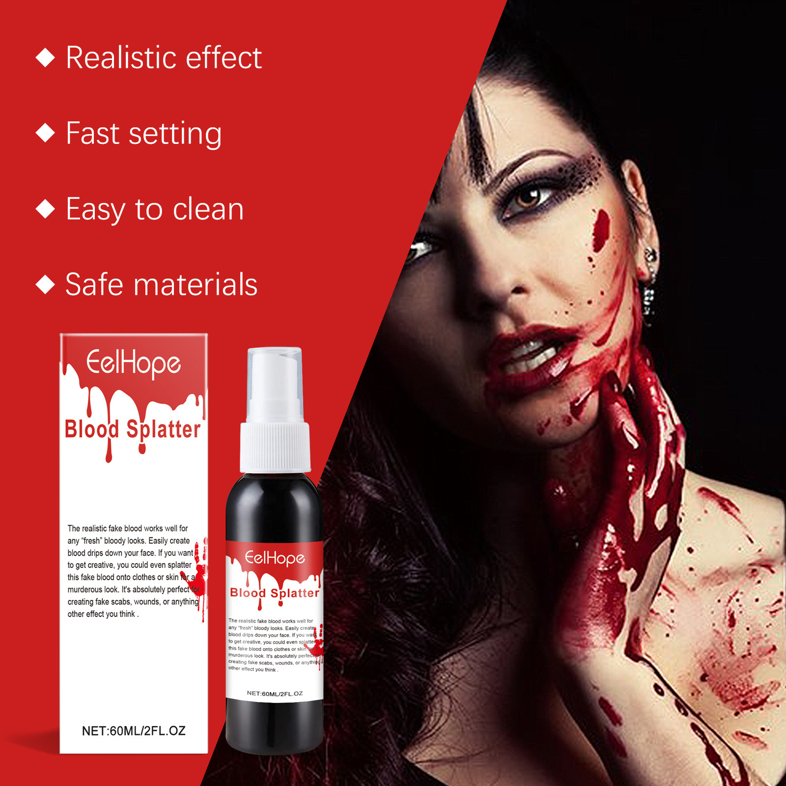 Halloween Emulation Fake Blood - مراجعة Cosplay Prop Paint وسعره