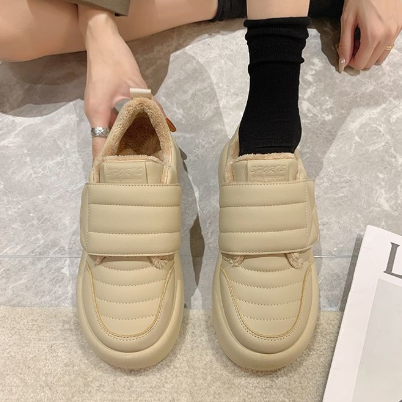 Cream White Flannel Lined Thic - مراجعة Velcro Hook Loop وسعره