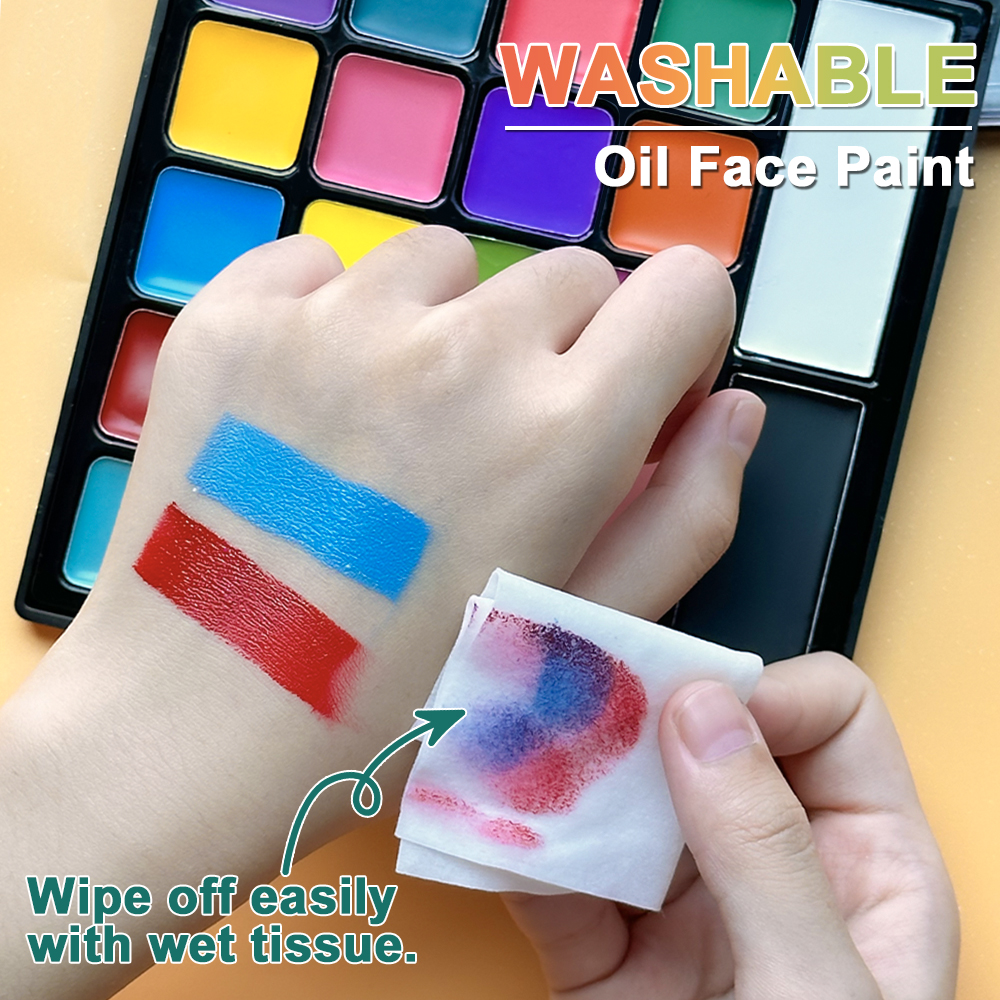 22 Color Face Body Painting Ki - مراجعة Cosplay Prop Paint وسعره
