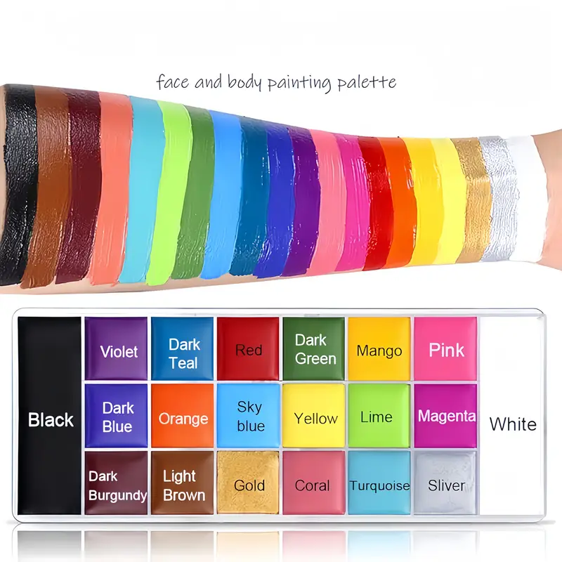 20 Color Face & Body Paint Pal - مراجعة Body Paint Sfx وسعره