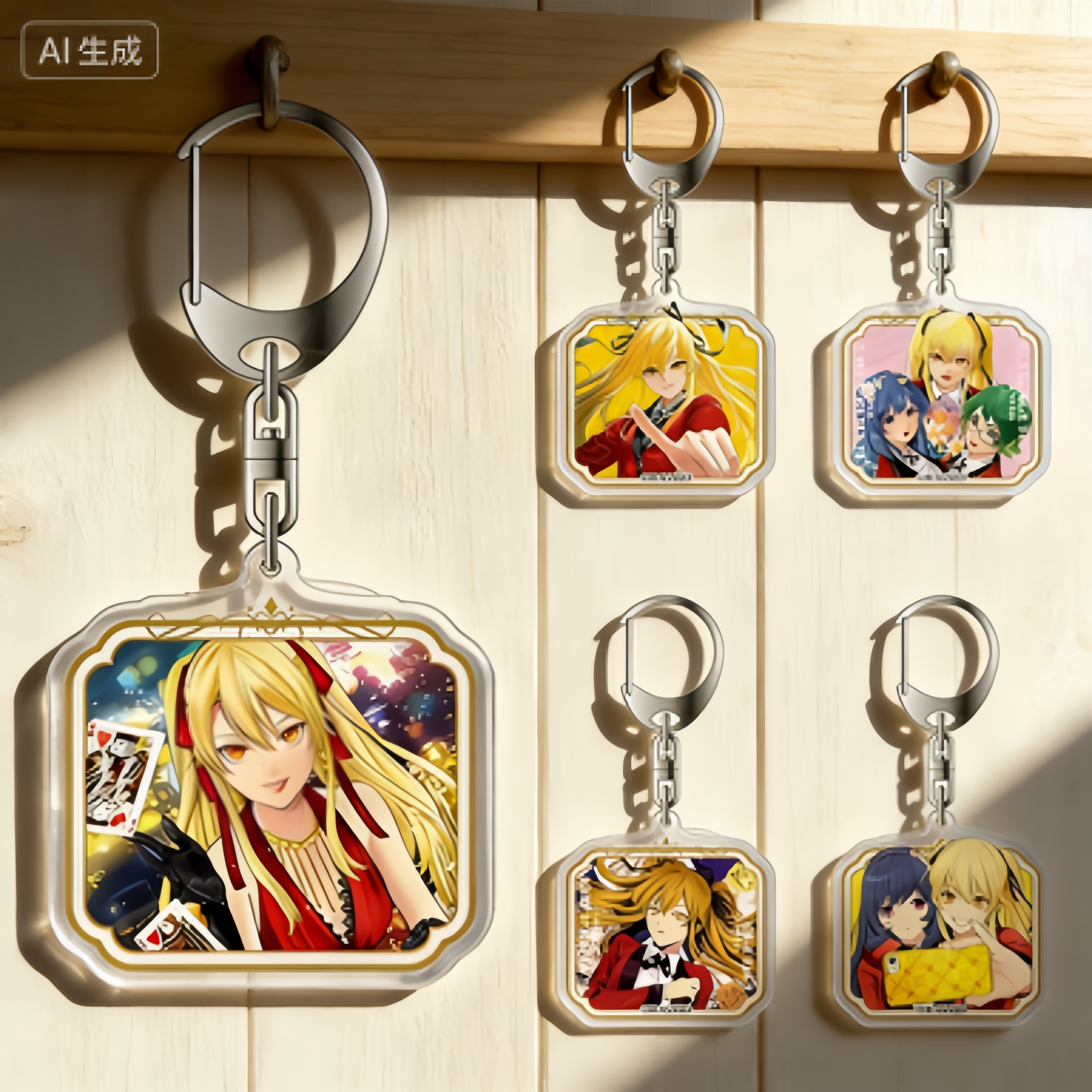 Kakegurui Anime Acrylic Pendan - مراجعة Cosplay Prop Painting وسعره