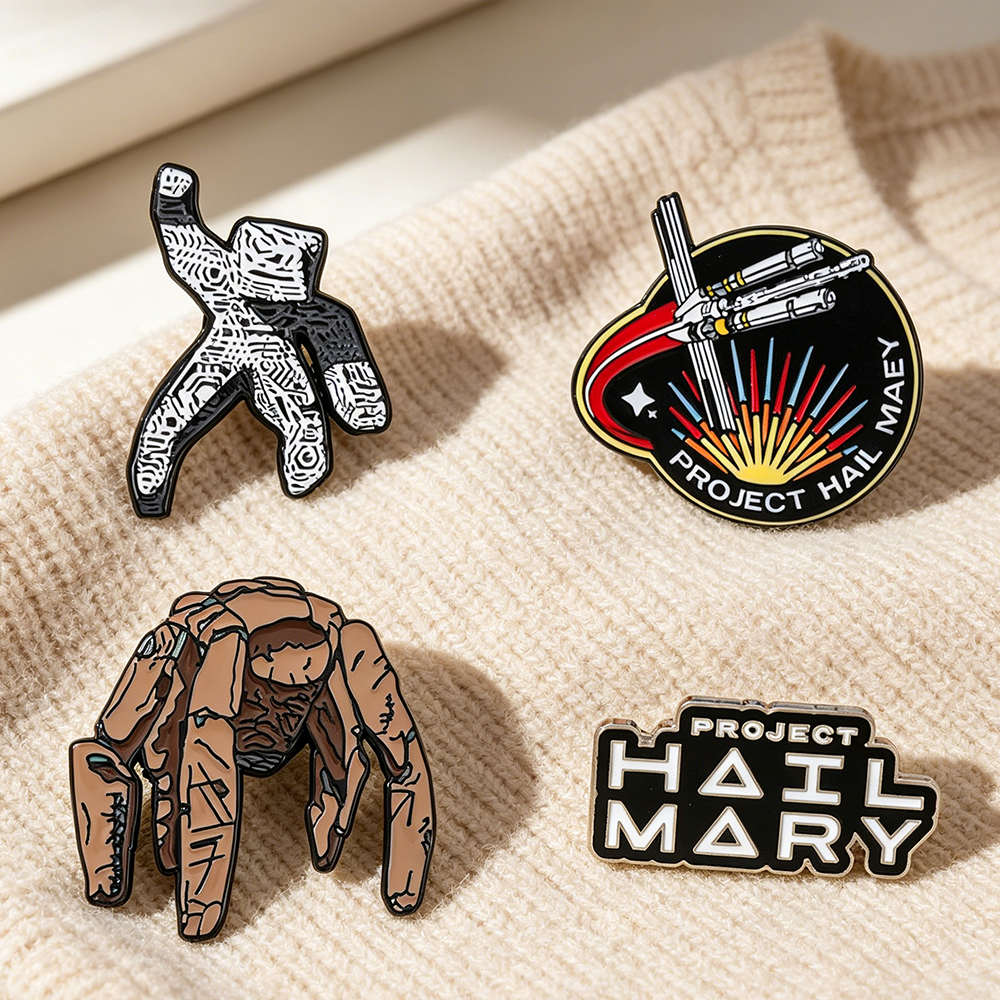 4pc Sci-Fi Enamel Pin Set Proj - مراجعة Cosplay Prop Bag وسعره