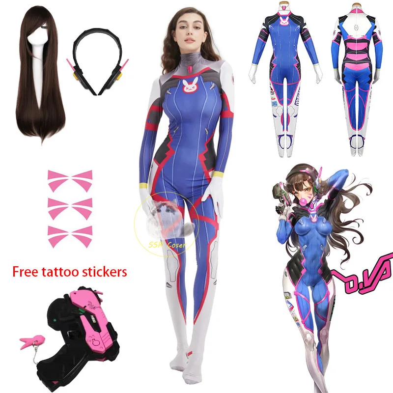 Dva Cosplay Costume Bodysuit Z - مراجعة Dva Cosplay Prop وسعره