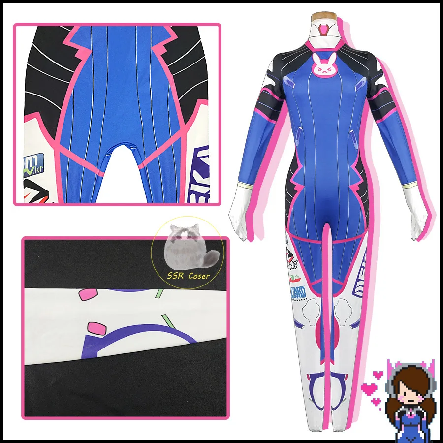 Dva Cosplay Costume Bodysuit Z - مراجعة Dva Cosplay Prop وسعره
