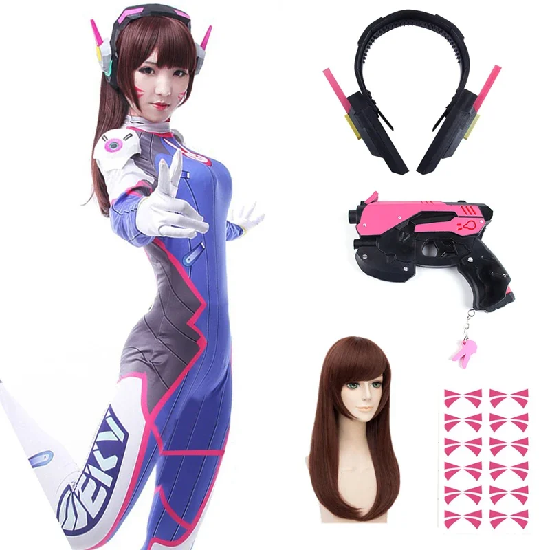 Anime woman jumpsuit tights DV - مراجعة Dva Cosplay Prop وسعره