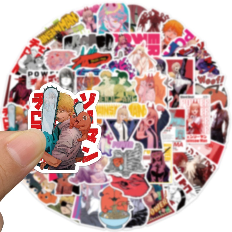 50pcs Anime Chainsaw Man Stick - مراجعة Cosplay Prop Diy وسعره