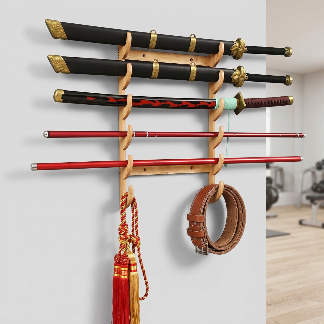 8-Layers Wall Sword Storage Sh - مراجعة Cosplay Prop Katana وسعره