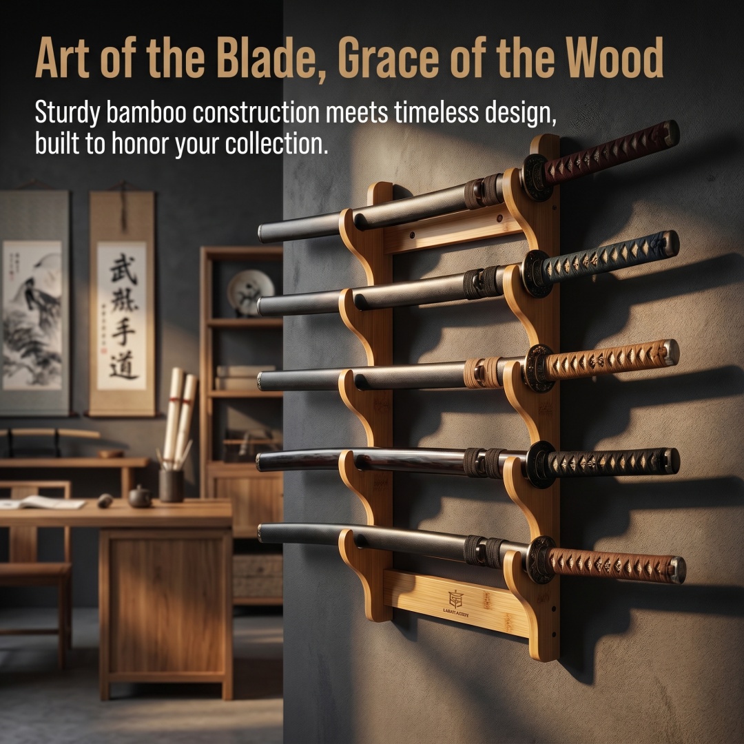 8-Layers Wall Sword Storage Sh - مراجعة Cosplay Prop Katana وسعره