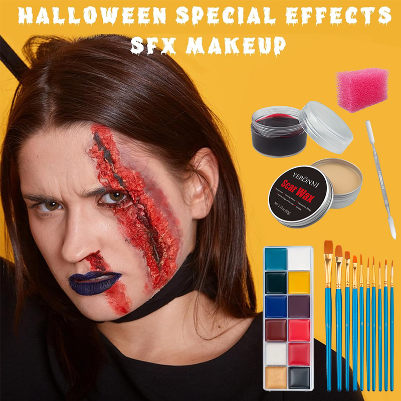SFX Makeup Kit,12 Colors Face  - مراجعة Body Paint Sfx وسعره