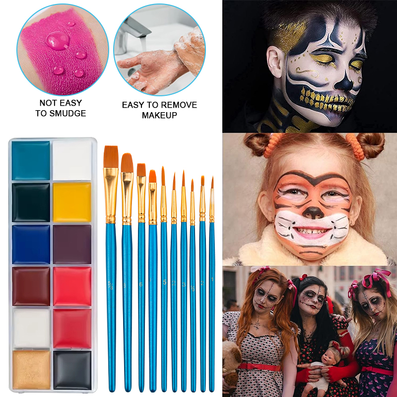 SFX Makeup Kit,12 Colors Face  - مراجعة Body Paint Sfx وسعره