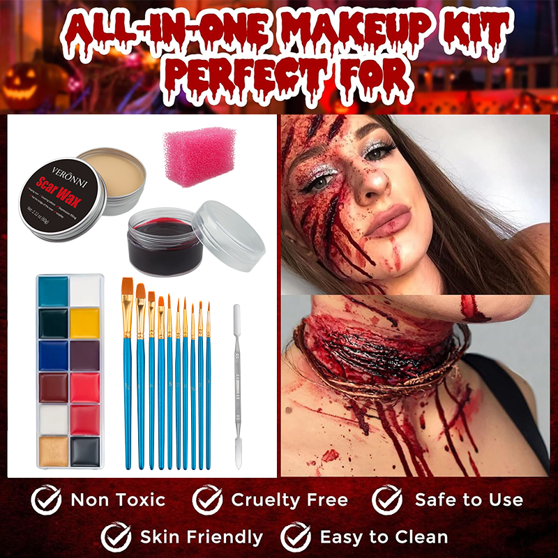 SFX Makeup Kit,12 Colors Face  - مراجعة Body Paint Sfx وسعره
