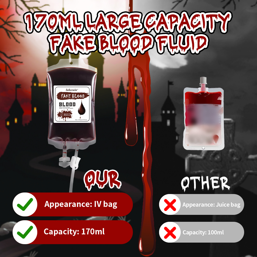 Lakerain Fake Blood 170ML Hall - مراجعة Cosplay Prop Paint وسعره