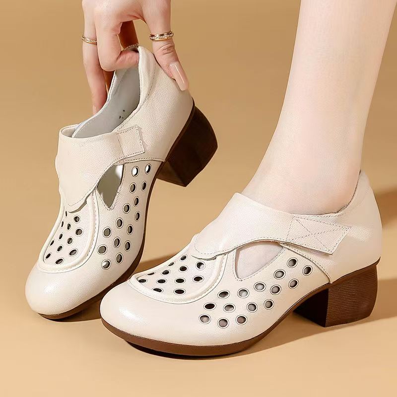 Women's Summer New Leather Hol - مراجعة Velcro Hook Loop وسعره
