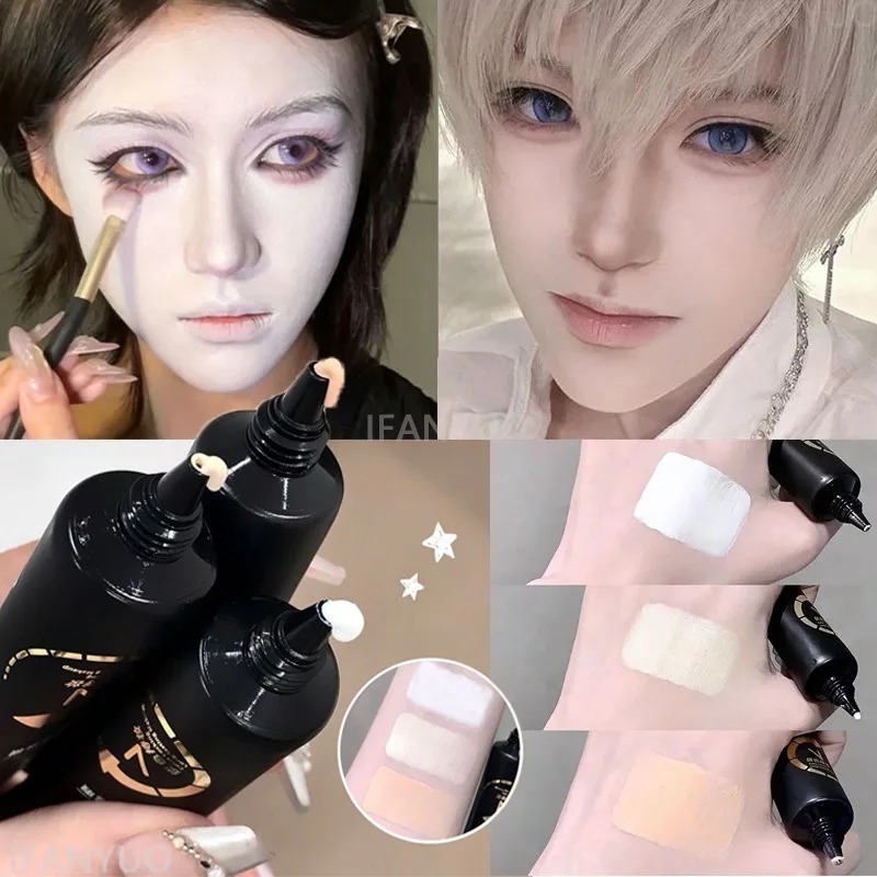 White Liquid Foundation for Ha - مراجعة Cosplay Prop Primer وسعره
