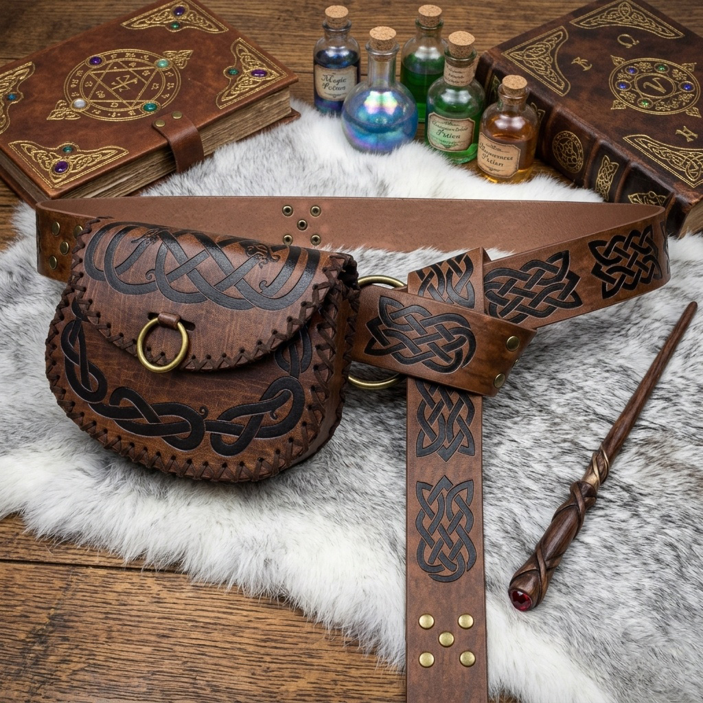 Medieval Viking Embossed Leath - مراجعة Cosplay Prop Pattern وسعره