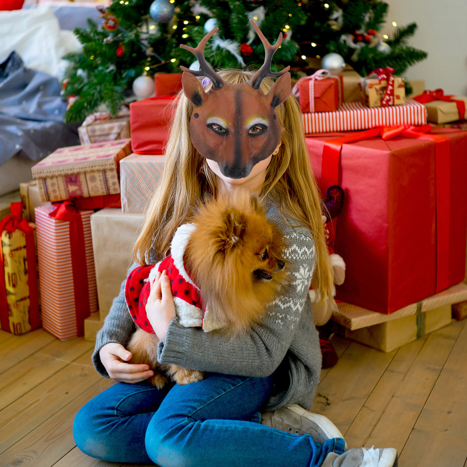 Deer Design Mask Halloween Xma - مراجعة Cosplay Prop Designer وسعره