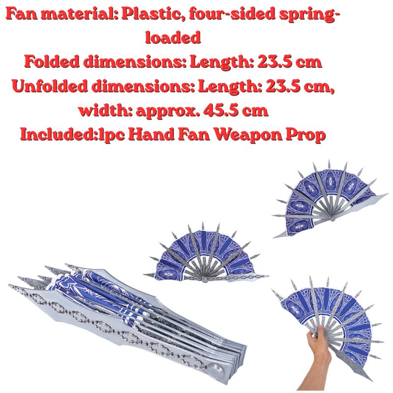 Anime Kitana Cosplay MK Blue H - مراجعة Cosplay Prop Blueprints وسعره